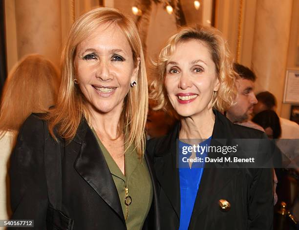 Tania Bryer and Allegra Hicks attend the "People, Places & Things" Charity Gala in aid of Action On Addiction at Wyndhams Theatre on June 14, 2016 in...