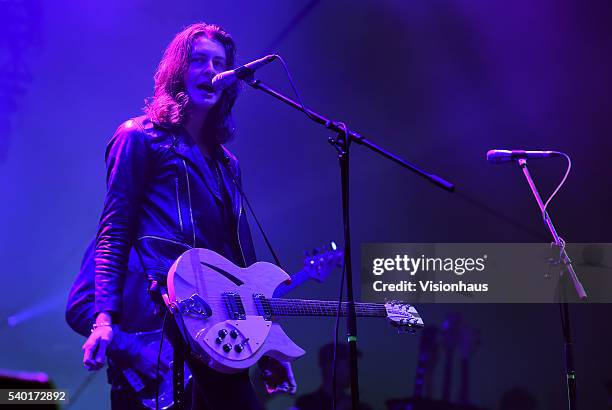 Tom Ogden, lead singer with Blossoms, performs on the Big Top stage on day one of the Parklife 2016 Festival on June 11, 2016 in Manchester, England.