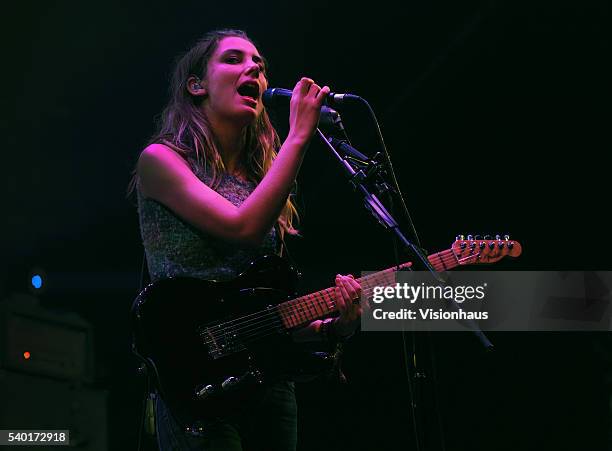 Ellie Rowsell, lead singer with Wolf Alice performs on the Big Top stage at the Parklife 2016 Festival on June 11, 2016 in Manchester, England.