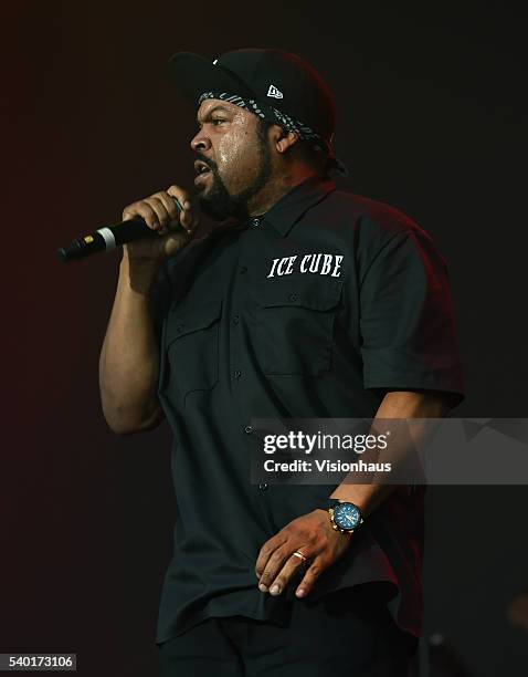 Ice Cube performs on the Main Stage on day one of the Parklife 2016 Festival on June 11, 2016 in Manchester, England.