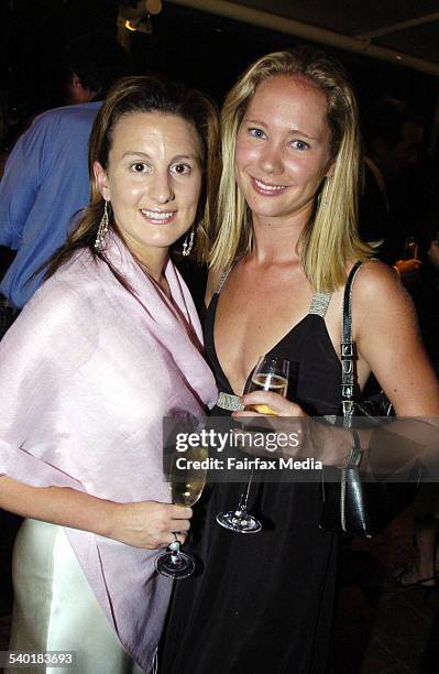 Stephanie Maynes and Amy Wilson at the Black and White Committee cocktail party at the Park Hyatt in The Rocks, Sydney, 21 March 2007. SHD Picture by...