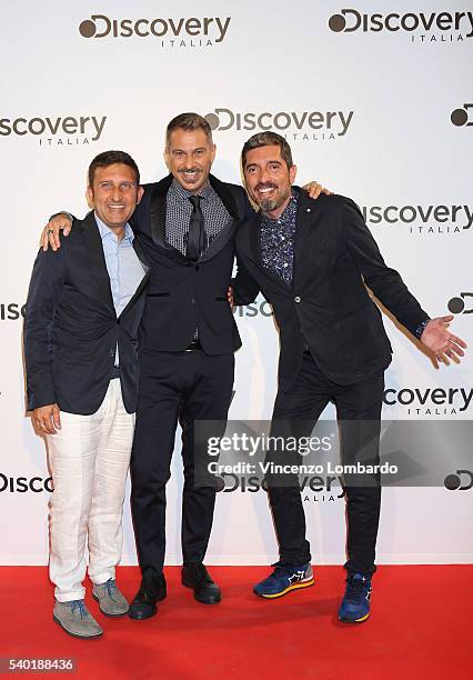 Trio Medusa attend the Discovery Networks Upfront on June 14, 2016 in Milan, Italy.