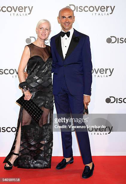 Carla Gozzi and Enzo Miccio attend the Discovery Networks Upfront on June 14, 2016 in Milan, Italy.