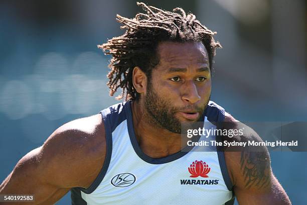 Waratahs player Lote Tuqiri in action during at team training session at Aussie Stadium, Sydney, 15 March 2007. SMH SPORT Picture by TIM CLAYTON