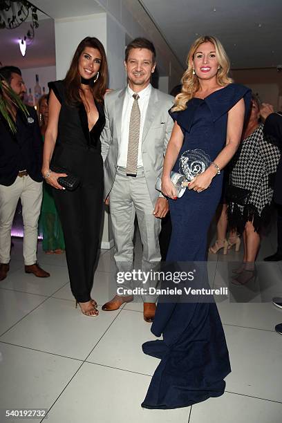 Ana Maria Folostina, Jeremy Renner and Hofit Golan attend 62 Taormina Film Fest Gala Dinner - Day 4 on June 14, 2016 in Taormina, Italy.