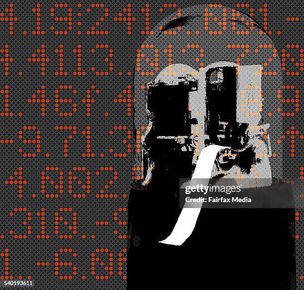 Tickertape machine and stockmarket board