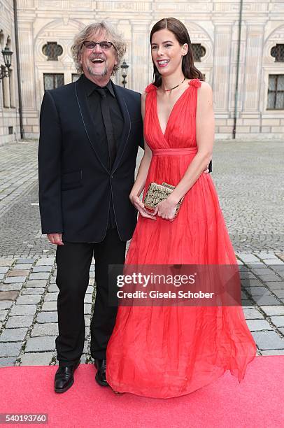 Martin Krug and his girlfriend Julia Trainer during a charity dinner hosted by AMADE Deutschland and Roland Berger Foundation at Kaisersaal der...