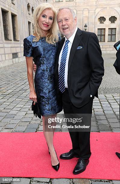 Joseph Vilsmaier and his partner Birgit Muth during a charity dinner hosted by AMADE Deutschland and Roland Berger Foundation at Kaisersaal der...