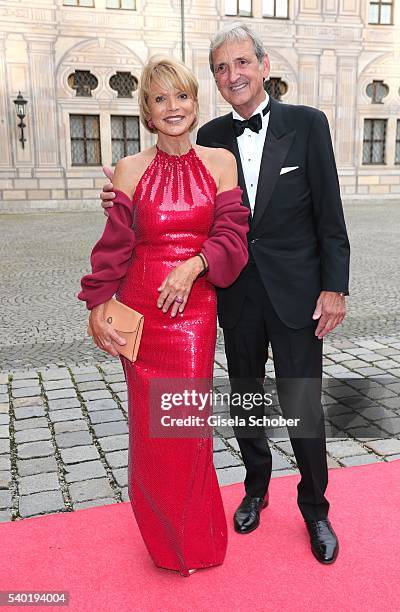 Uschi Glas and her husband Dieter Hermann during a charity dinner hosted by AMADE Deutschland and Roland Berger Foundation at Kaisersaal der Residenz...