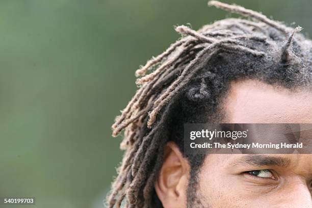 Waratahs player Lote Tuqiri talks to the media before a team training session at Victoria Barracks in Sydney, 19 March 2007. SMH Picture by TIM...