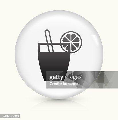 Juice icon on white round vector button Juice icon on white round vector button