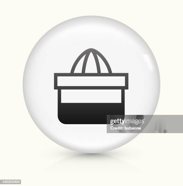 juice squeezer icon on white round vector button - juice squeeze stock illustrations
