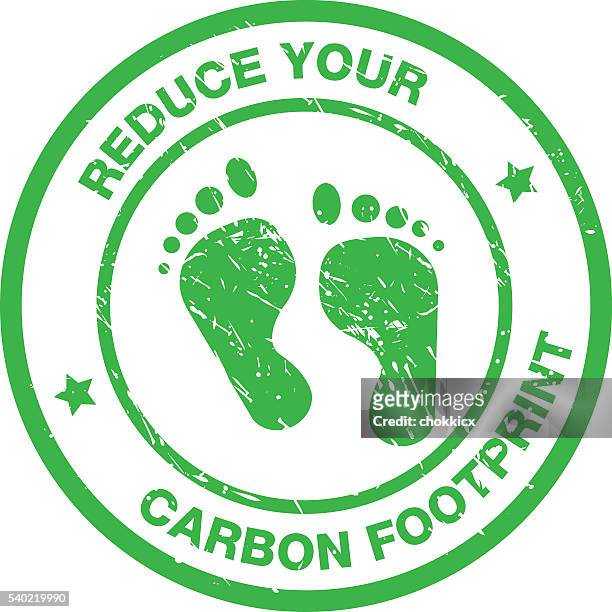 reduce your carbon footprint - carbon footprint reduction stock illustrations