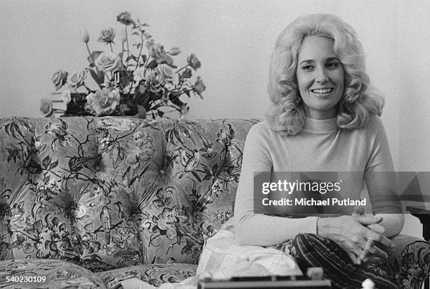 American country music singer-songwriter Tammy Wynette , 3rd April 1975.