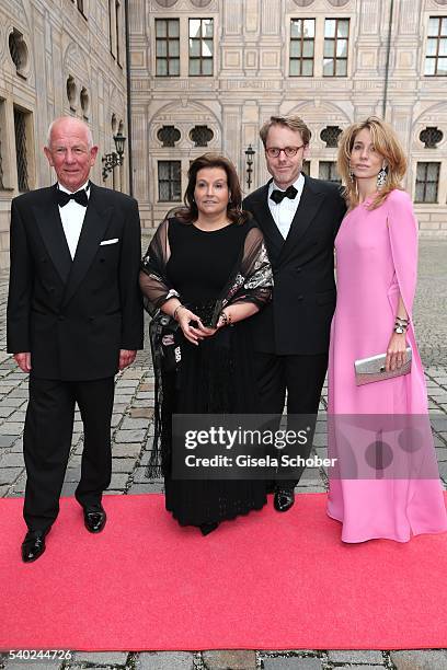 Dr. Joachim Hausser, Karin Holler-Schottenhamel and her daughter Sophie Schottenhamel during a charity dinner hosted by AMADE Deutschland and Roland...