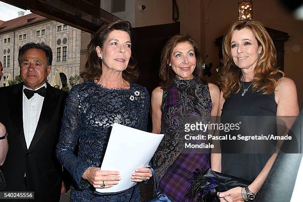 Pieter Bogaardt, Princess Caroline of Hanover, Alexandra Von Rehlingen and Andrea Schoeller attend the AMADE Deutschland Charity dinner on June 14,...