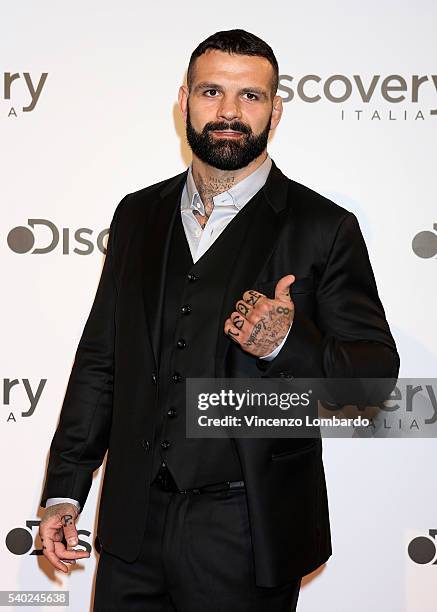 Alessio Sakara attends the Discovery Networks Upfront on June 14, 2016 in Milan, Italy.