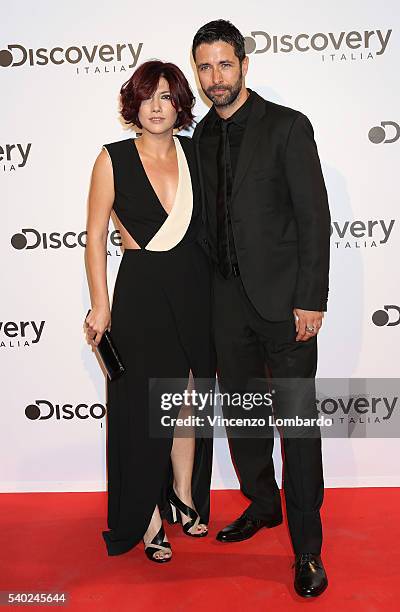 Valentina Petrini and Pablo Trincia attend the Discovery Networks Upfront on June 14, 2016 in Milan, Italy.