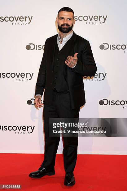 Alessio Sakara attends the Discovery Networks Upfront on June 14, 2016 in Milan, Italy.