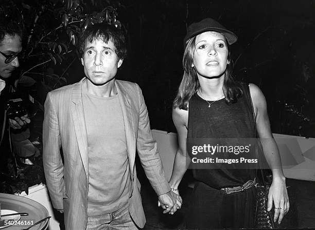 Paul Simon and Carrie Fisher circa 1980 in New York City.