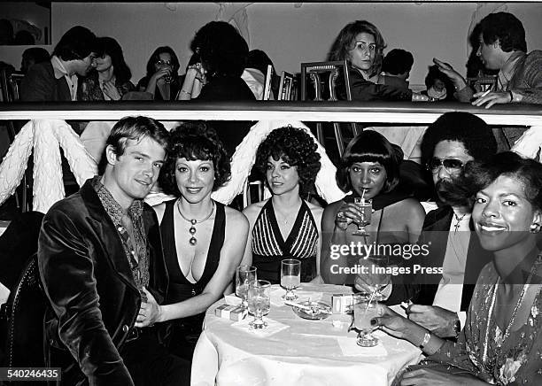 Kevin McLean, Fanne Foxe, sister Norma Foxe, Carol Douglas and unidentified couple at The Copacabana circa 1976 in New York City.