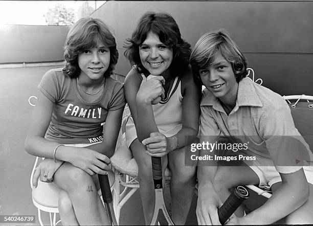 Kristy McNichol, mother Carolyn McNichol and brother Jimmy McNichol circa 1973 in Los Angeles, California.