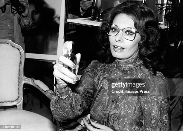 Sophia Loren Presents New Perfume 'Sophia' at Lord & Taylor on September 25, 1980 in New York City.