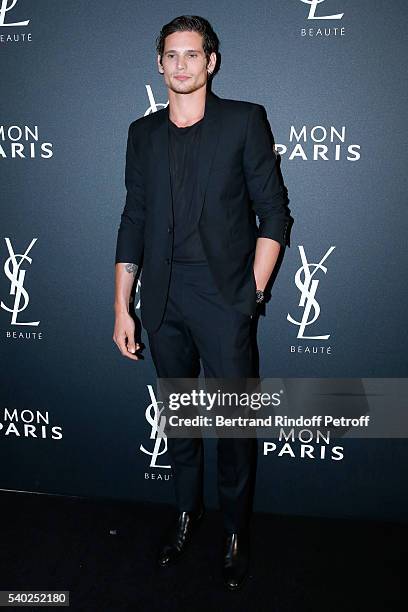 Actor Jeremie Laheurte attends YSL Beauty launches the new Fragrance "Mon Paris" at Cafe Le Georges on June 14, 2016 in Paris, France.