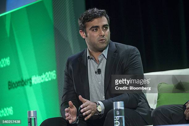 Michael Polansky, chief executive officer and executive director of Parker Media, speaks during the Bloomberg Technology Conference in San Francisco,...