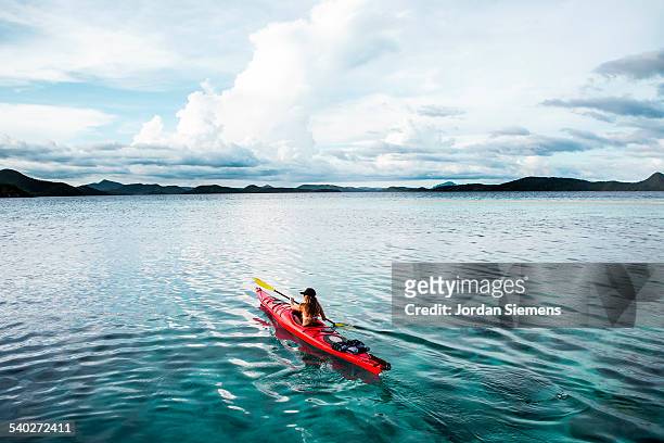 kayaking excursion through the philippines - kayaking stock pictures, royalty-free photos & images