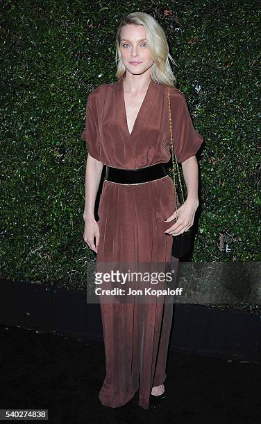 Model Jessica Stam arrives at Max Mara Celebrates Natalie Dormer-The 2016 Women In Film Max Mara Face Of The Future at Chateau Marmont on June 14,...