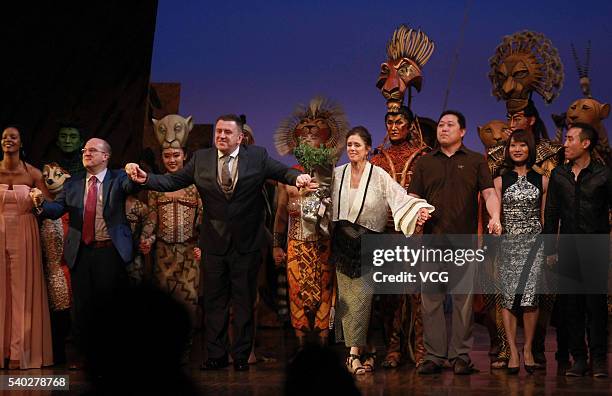 American director Julie Taymor attends the premiere of "The Lion King" musical at Shanghai Disney Resort on June 14, 2016 in Shanghai, China.