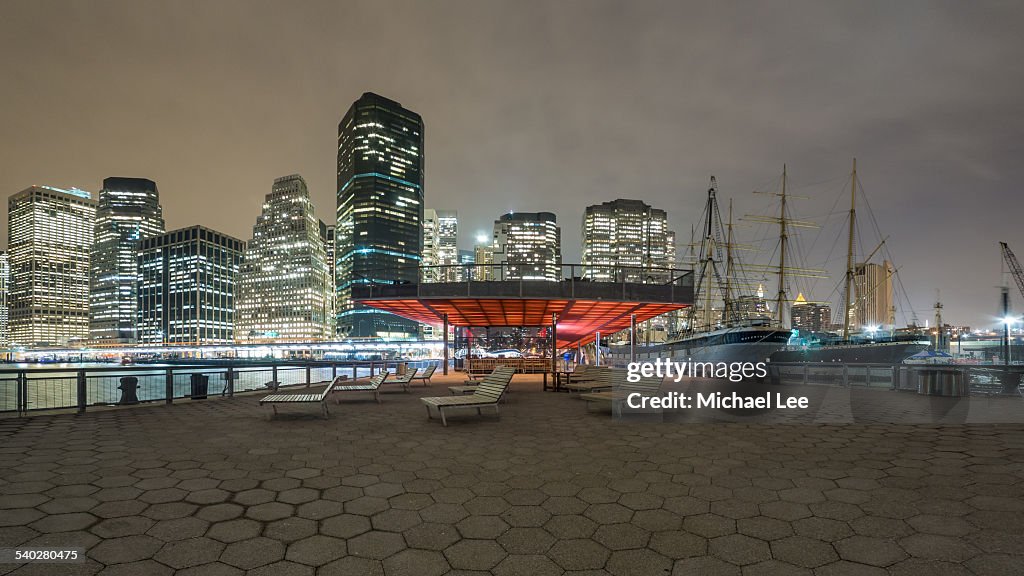 Pier 15 Night Fisheye - New York