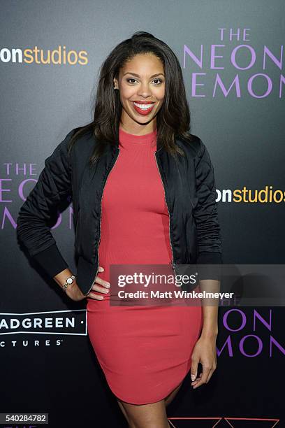 Actress Ciera Payton attends the premiere of Amazon's "The Neon Demon" at ArcLight Cinemas Cinerama Dome on June 14, 2016 in Hollywood, California.