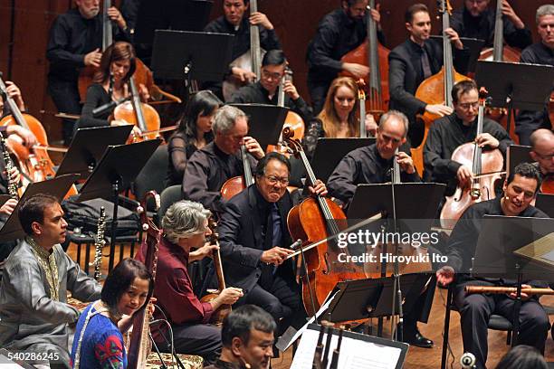 New York Philharmonic and Silk Road Ensemble with Yo-Yo Ma performing at Avery Fisher Hall on Thursday night, February 19, 2015.This image:Yo-Yo Ma,...