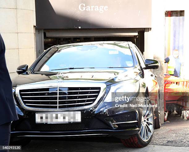 Sir Philip Green's car leaves The Dorchester Hotel to attend Select Committee Hearing on June 15, 2016 in London, England. Sir Philip Green is a...