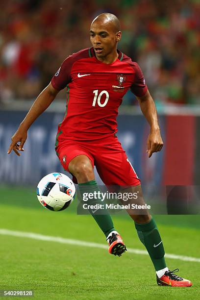 Joao Mario of Portugal during the UEFA EURO 2016 Group F match between Portugal and Iceland at Stade Geoffroy-Guichard on June 14, 2016 in...