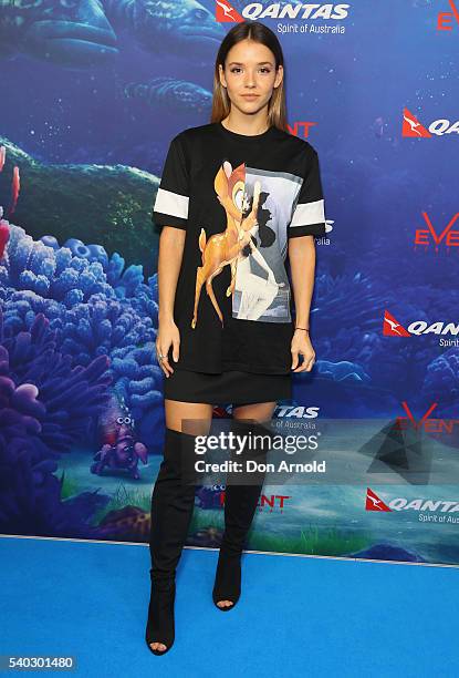 Melissa Whitelaw arrives ahead of the Finding Dory Australian Premiere at Event Cinemas George Street on June 15, 2016 in Sydney, Australia.