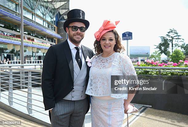 Anthony McPartlin and Lisa Armstrong attend day 2 of Royal Ascot at Ascot Racecourse on June 15, 2016 in Ascot, England.