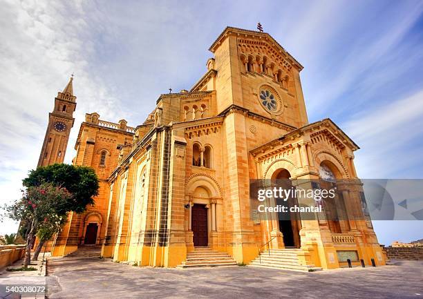 famous madonna church, gozo - mdina stock pictures, royalty-free photos & images
