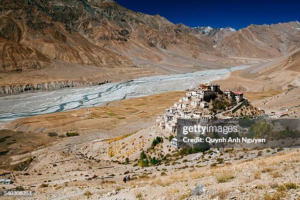 key gompa - tibetan buddhist monastery in spiti - ラホール ストックフォトと画像