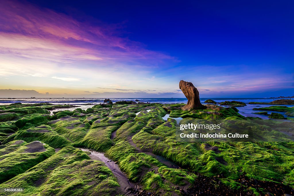 Beautiful sunrise at Co Thach beach