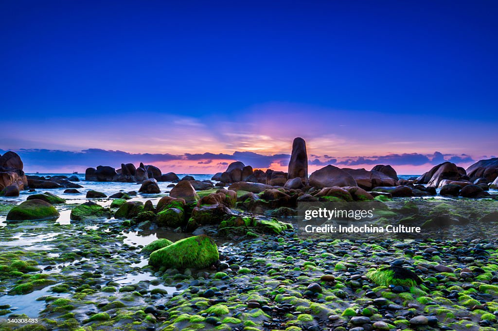 Beautiful sunrise at Co Thach beach