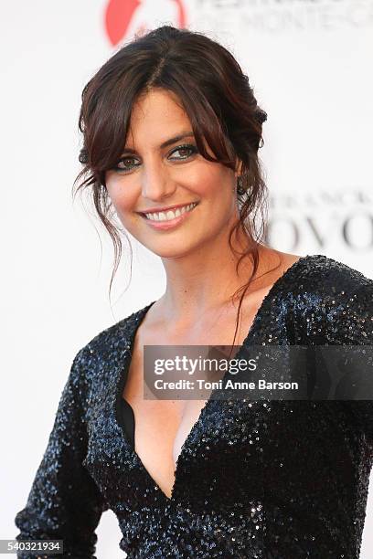 Laetitia Milot arrives at the "La Vengeance aux Yeux Clairs" Screening as part of the 56th Monte Carlo Tv Festival at the Grimaldi Forum on June 14,...