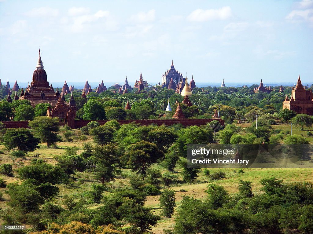 Bagan landscape of UNESCO archeologic site Myanmar