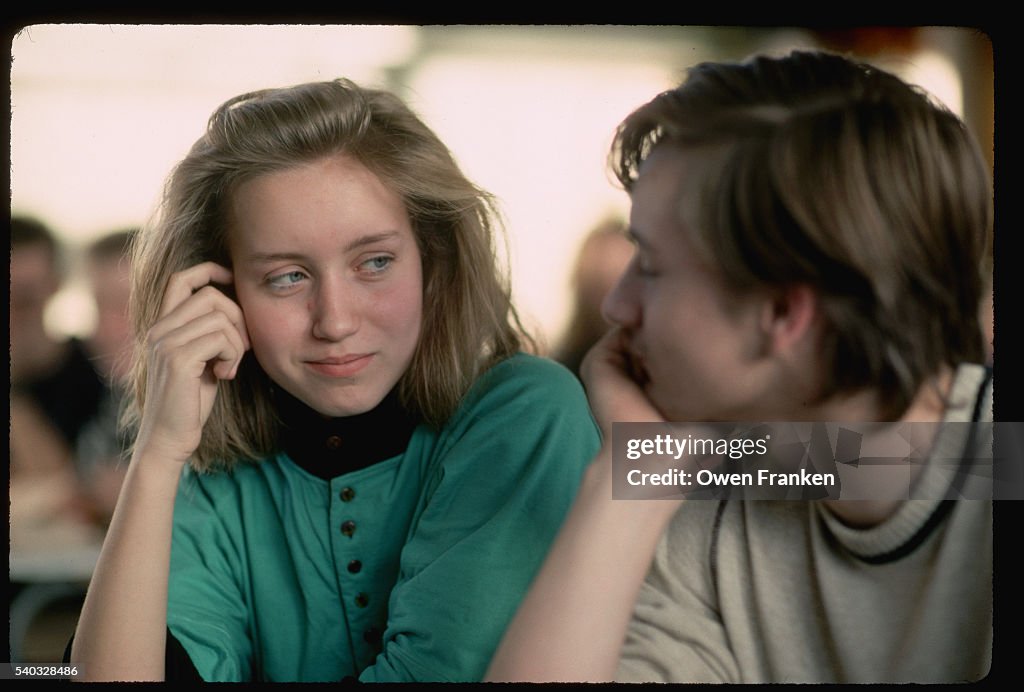 High School Students Looking at Each Other