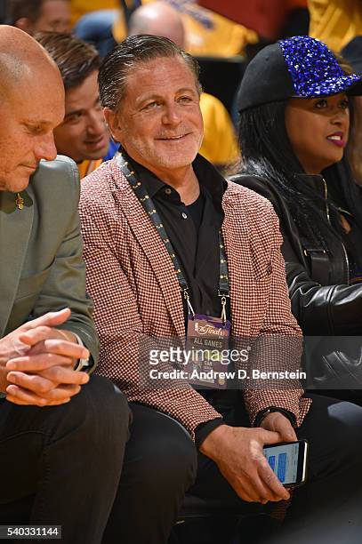Cleveland Cavaliers owner, Dan Gilbert attends Game Five of the 2016 NBA Finals against the Golden State Warriors on June 13, 2016 at ORACLE Arena in...