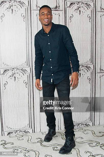 Actor Jessie T. Usher from "Independence Day: Resurgence" poses for a photo during the AOL Build Speaker Series at AOL Studios on June 14, 2016 in...