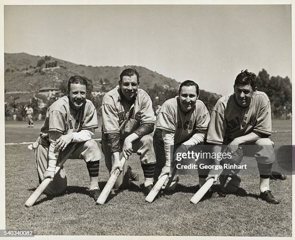 Fieldmen Portrait of Chicago Cubs fieldmen Linus Frey, Leroy Parmelee, Rip ...