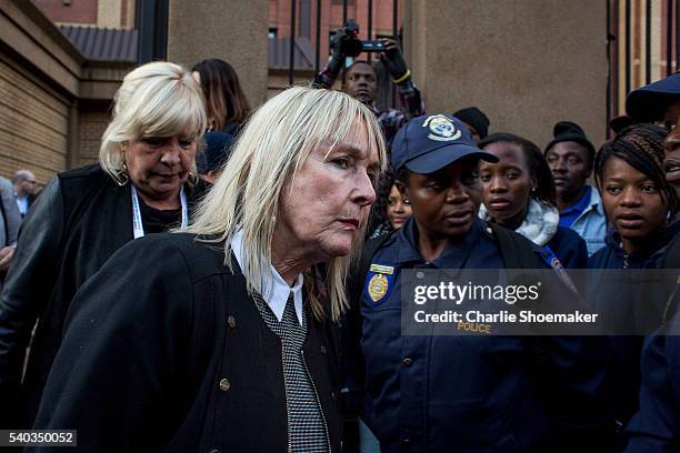 June Steenkamp leaves the North Gauteng High Court on June 15, 2016 and will return on July 6th for the final sentencing of Oscar Pistorius in...